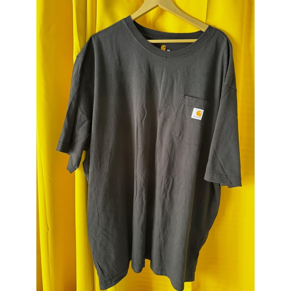 Carhartt K87 Black Pocket T-Shirt Mens 3XL Original Fit Heavyweight Workwear